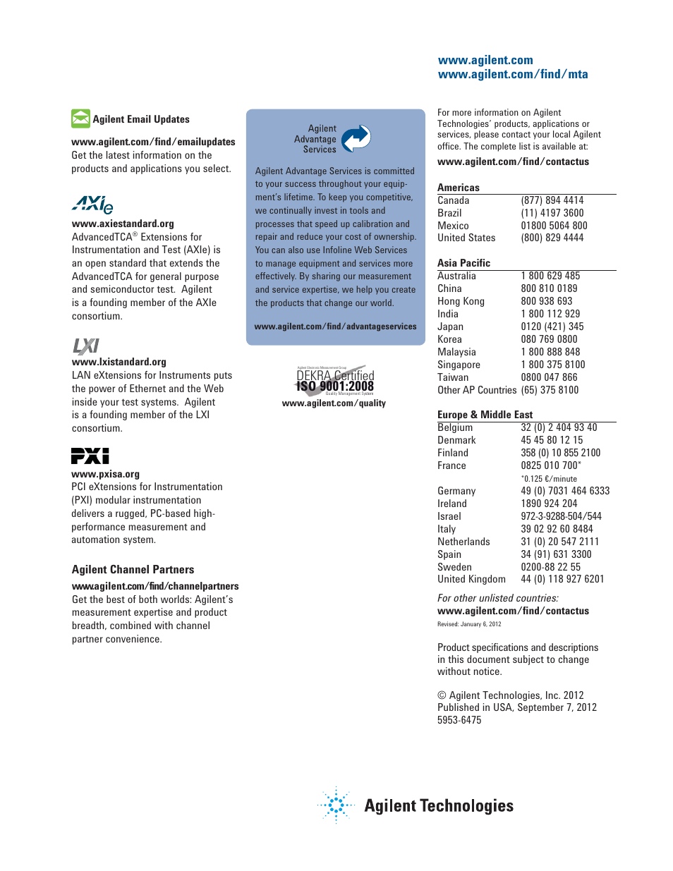 Dekra, Certiﬁed | Atec Agilent-11583C User Manual | Page 8 / 8