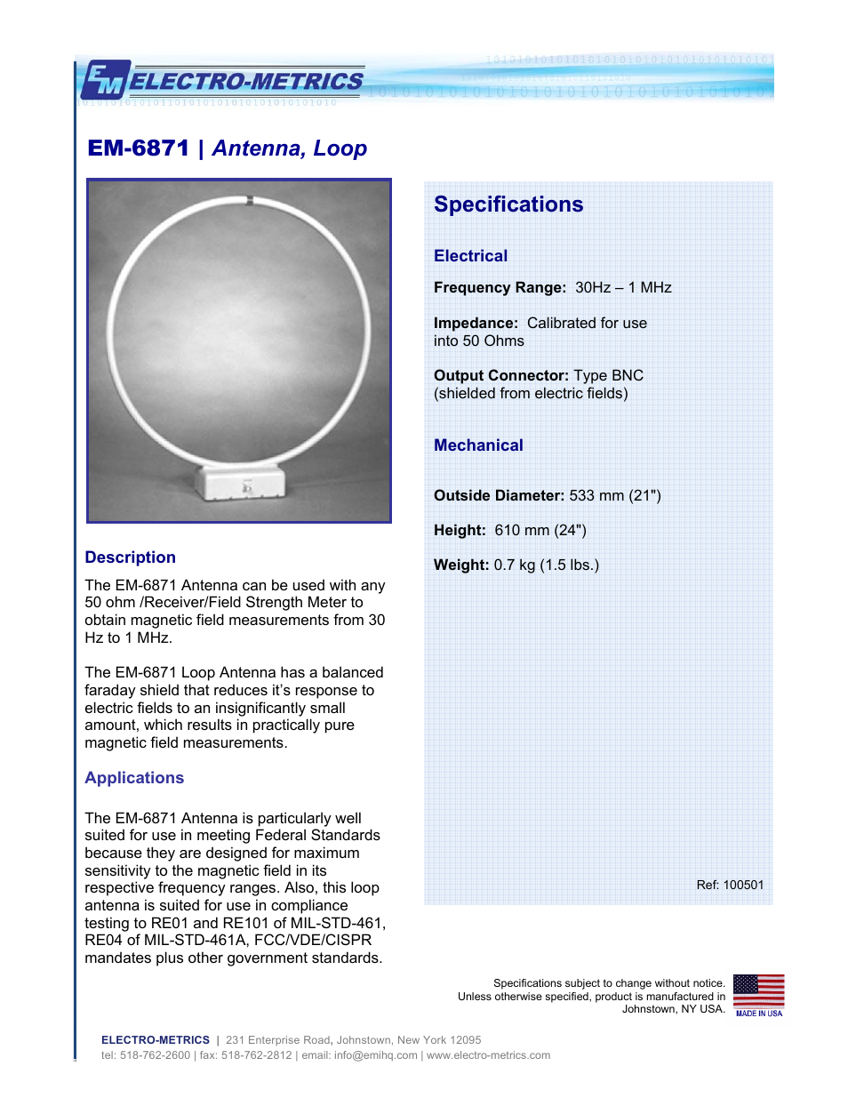 Atec Electro-Metrics-ALP-51L User Manual | 1 page