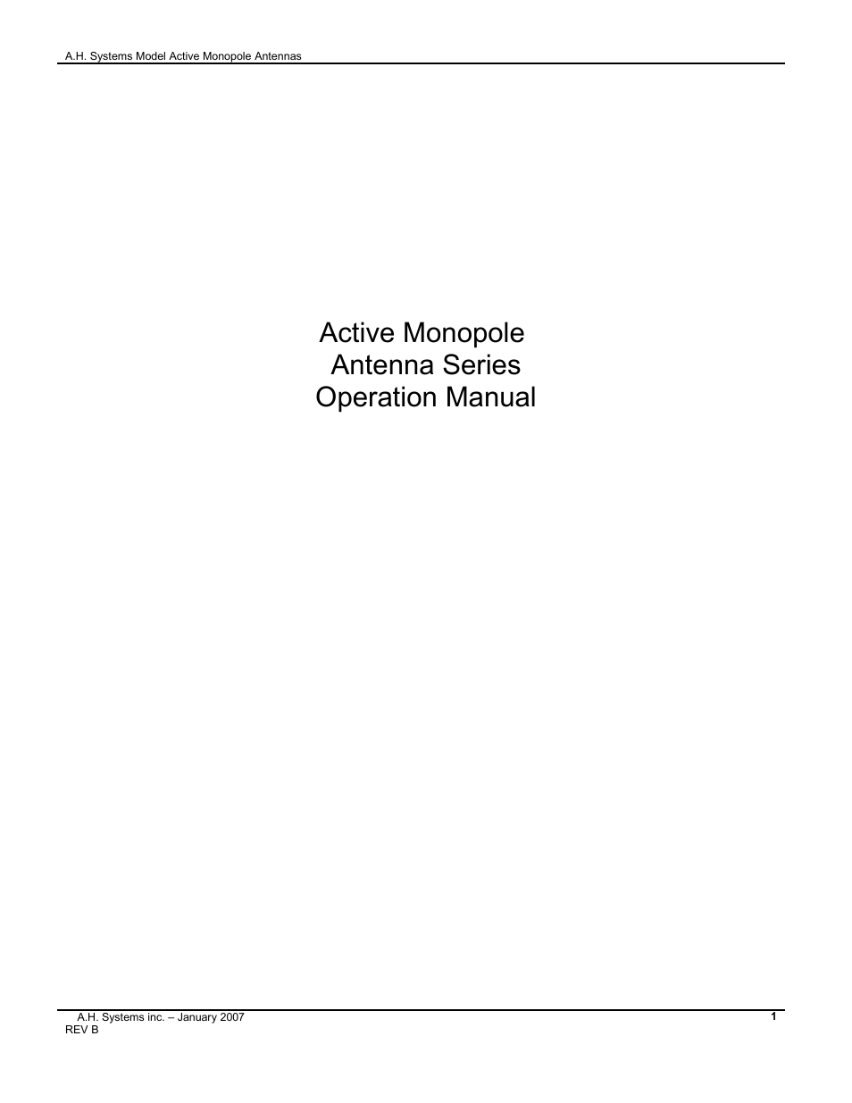 Atec AH-Systems-SAS-550-1B User Manual | 13 pages