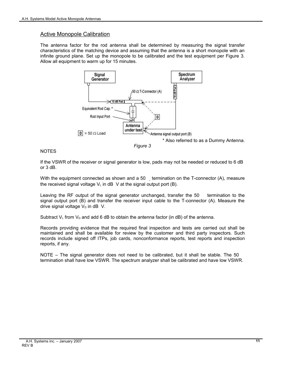 Active monopole calibration | Atec AH-Systems-SAS-550-1B User Manual | Page 11 / 13