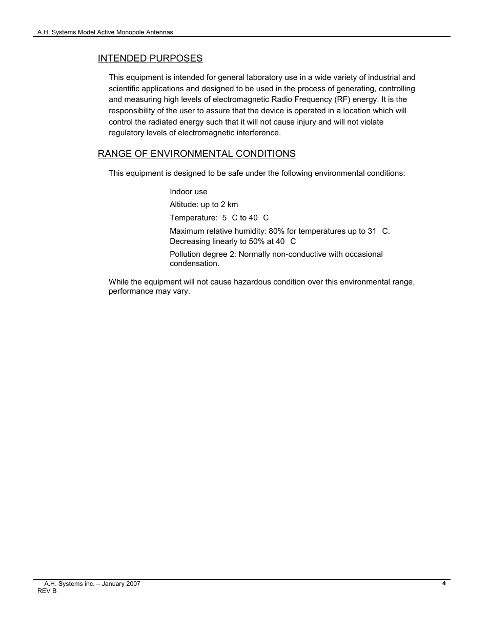 Intended purposes | Atec AH-Systems-SAS-550-1B User Manual | Page 4 / 13