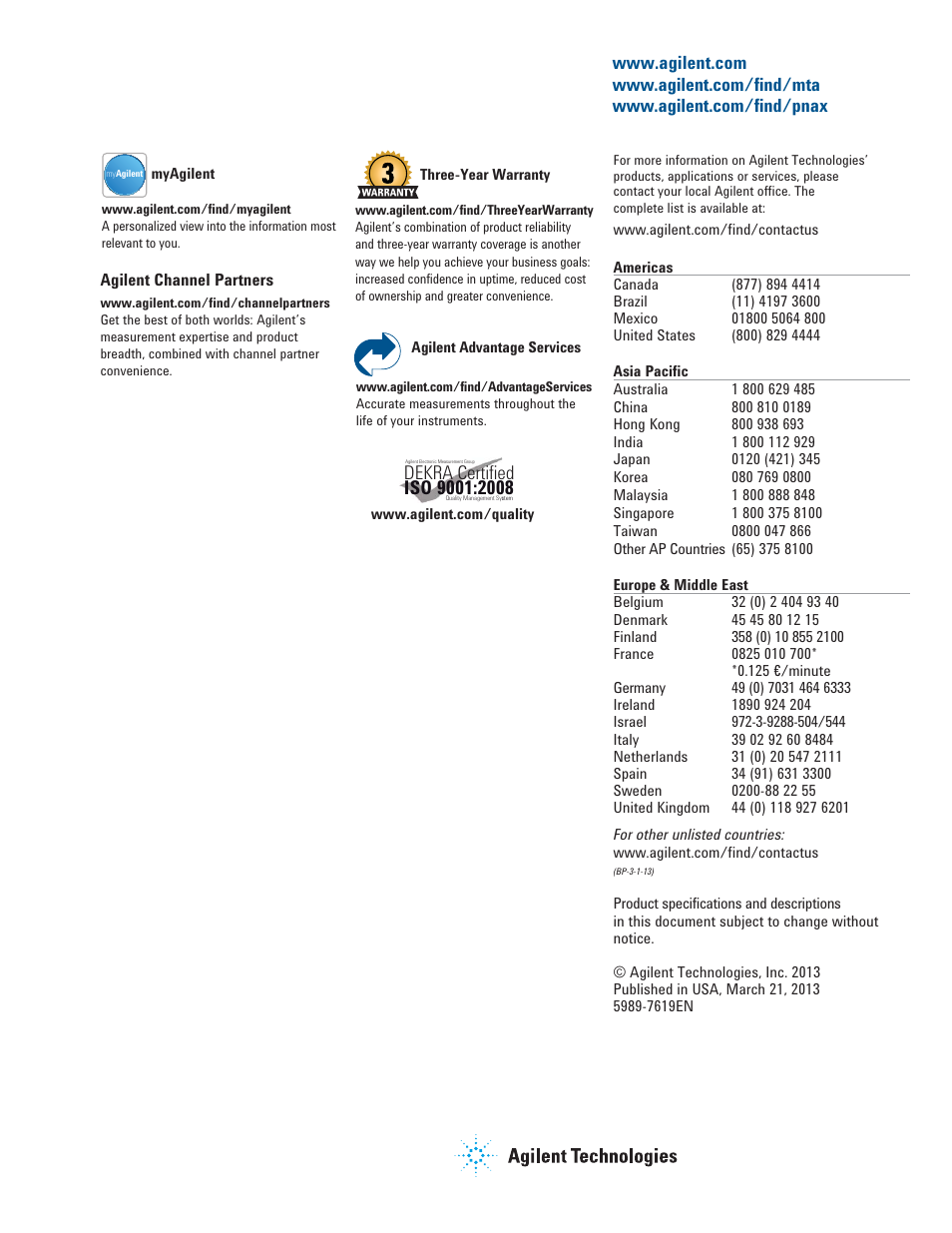 Dekra, Certified | Atec Agilent-U9391C-F-G User Manual | Page 10 / 10