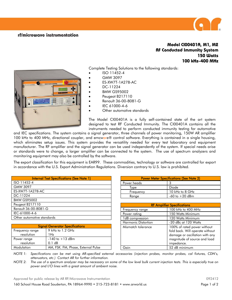 Atec AR-CI00401A User Manual | 2 pages