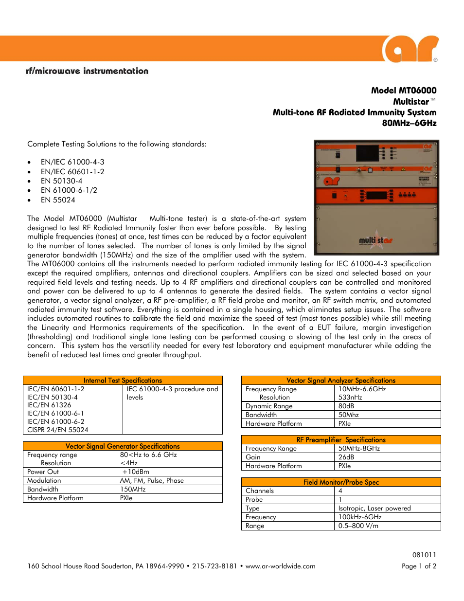 Atec AR-MT06000 User Manual | 2 pages