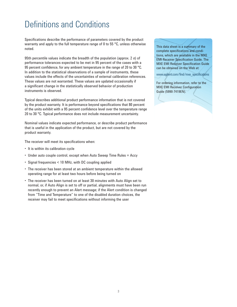 Definitions and conditions | Atec Agilent-N9038A User Manual | Page 3 / 21