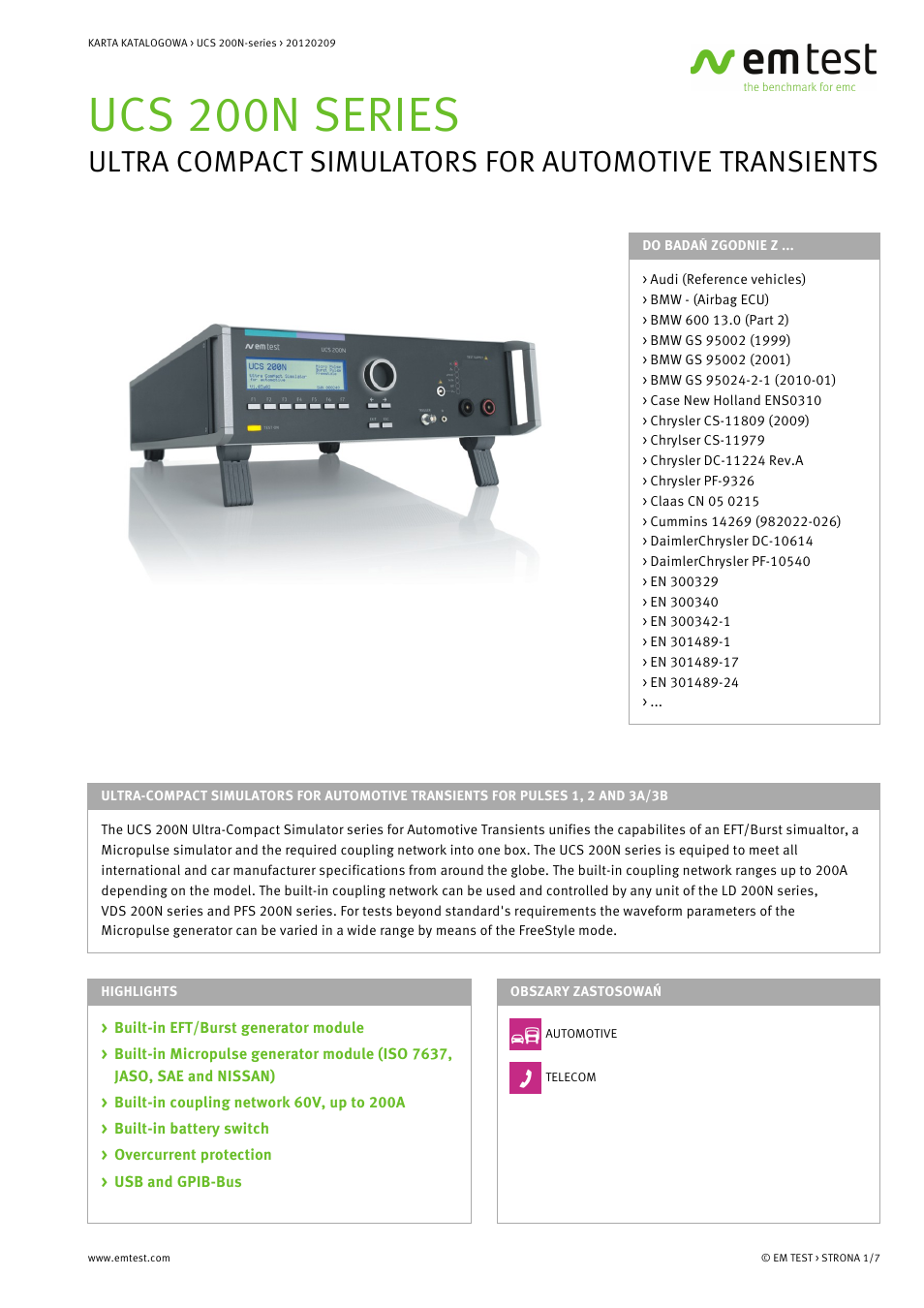 Atec EM-Test-UCS200N User Manual | 7 pages