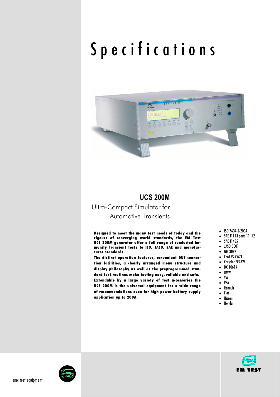 Atec EM-Test-UCS200M User Manual | 4 pages