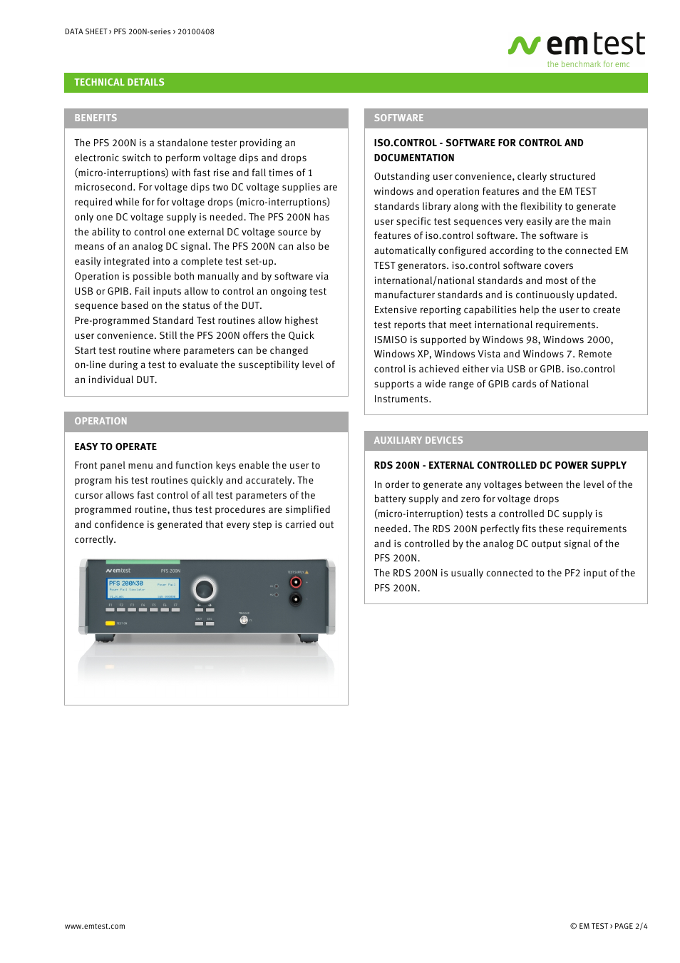 Atec EM-Test-PFS200N User Manual | Page 2 / 4