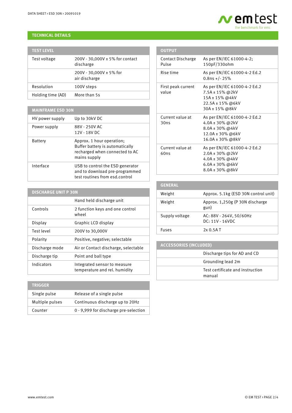 Atec EM-Test-ESD30N User Manual | Page 2 / 4