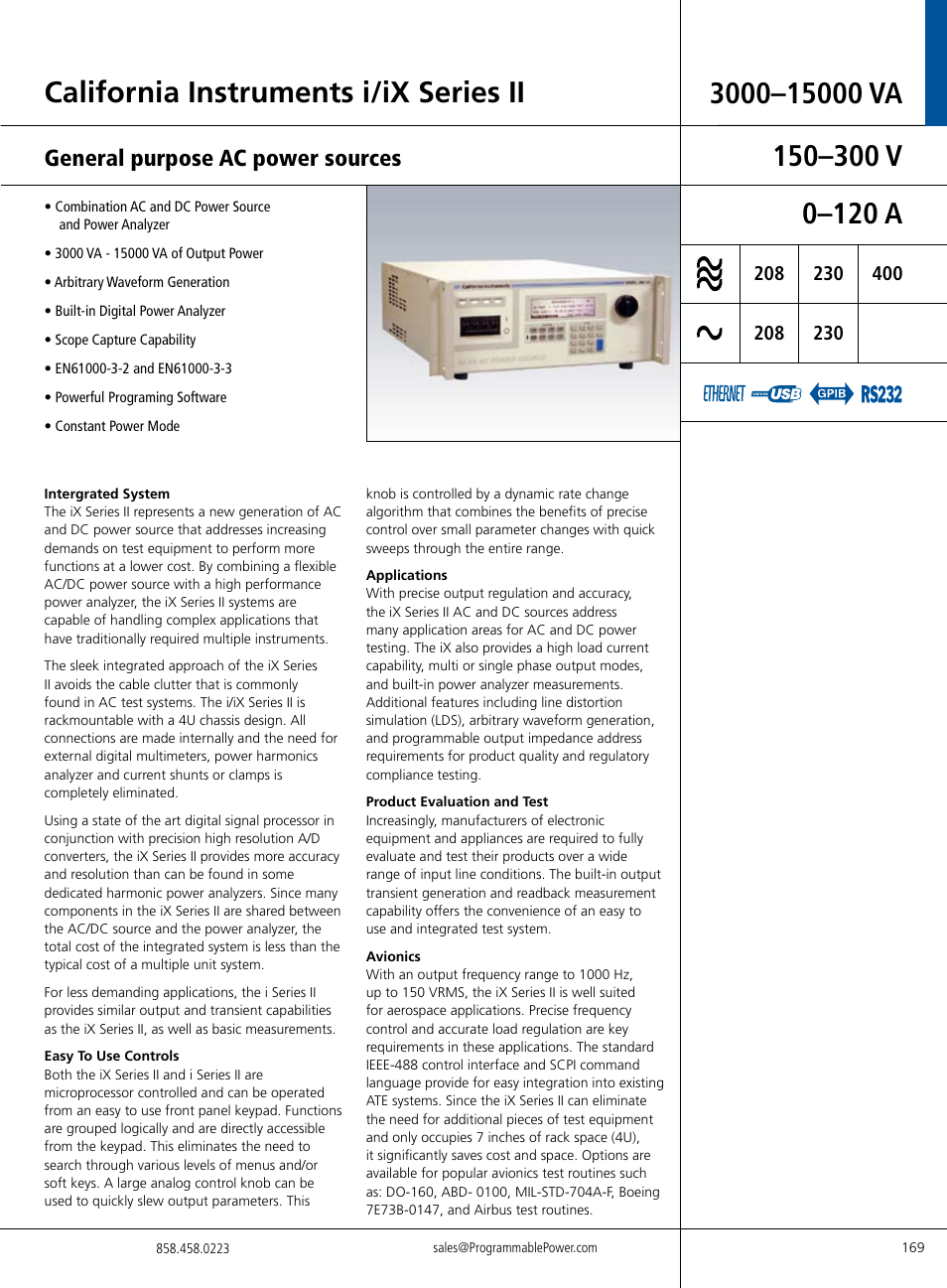 Atec California-Instruments-i-iX_SeriesII User Manual | 10 pages