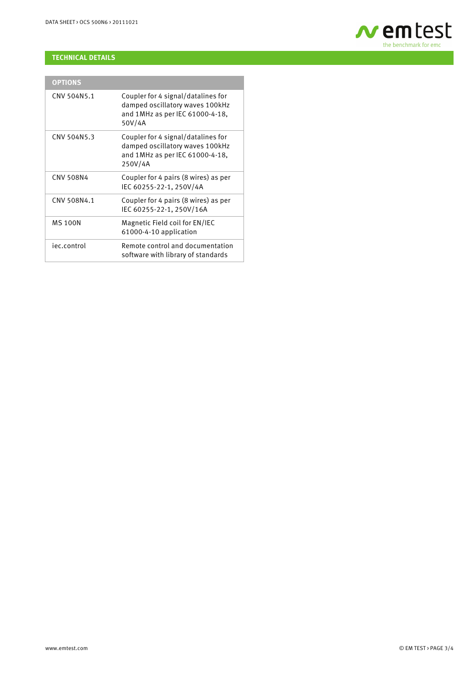 Atec EM-Test-OCS500N6 User Manual | Page 3 / 4