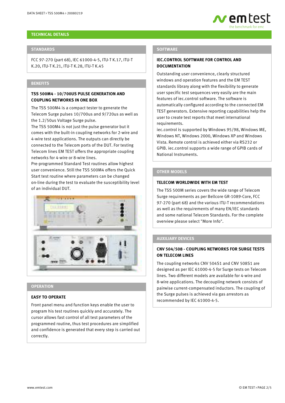 Atec EM-Test-TSS500M4 User Manual | Page 2 / 5