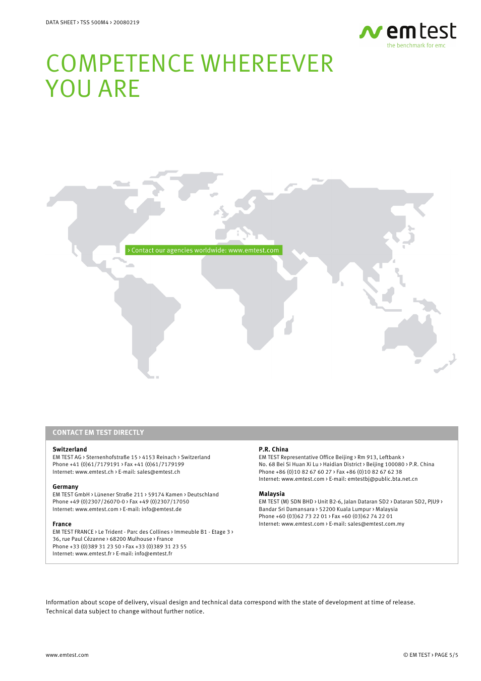 Competence whereever you are | Atec EM-Test-TSS500M4 User Manual | Page 5 / 5