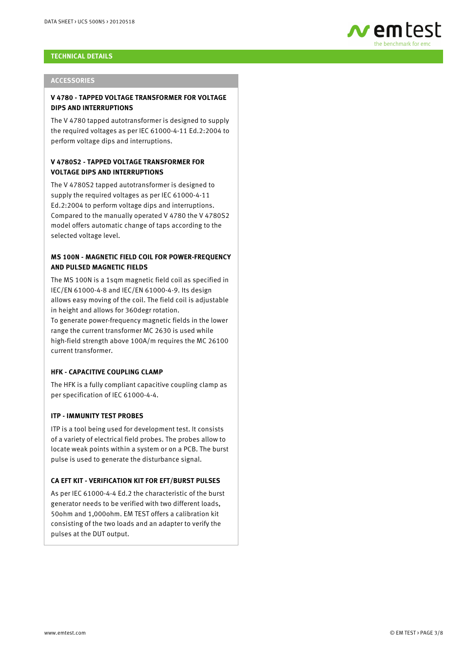 Atec EM-Test-UCS500N5 User Manual | Page 3 / 8