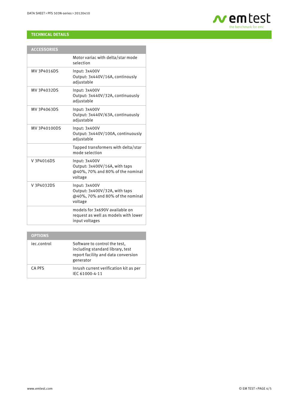 Atec EM-Test-PFS-503N User Manual | Page 4 / 5