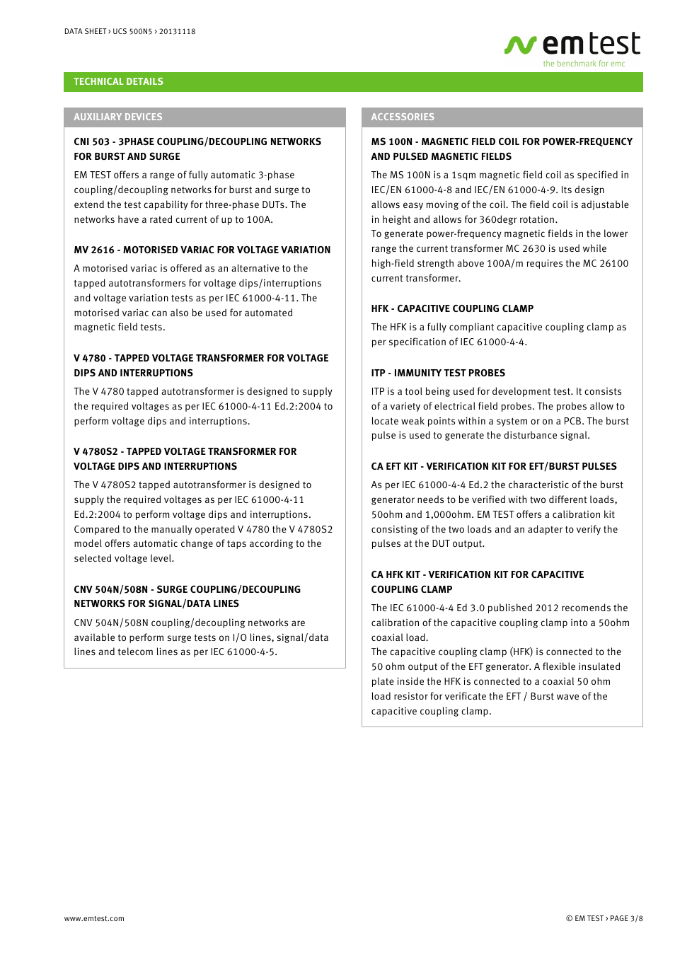 Atec EM-Test-UCS500N Series User Manual | Page 3 / 8