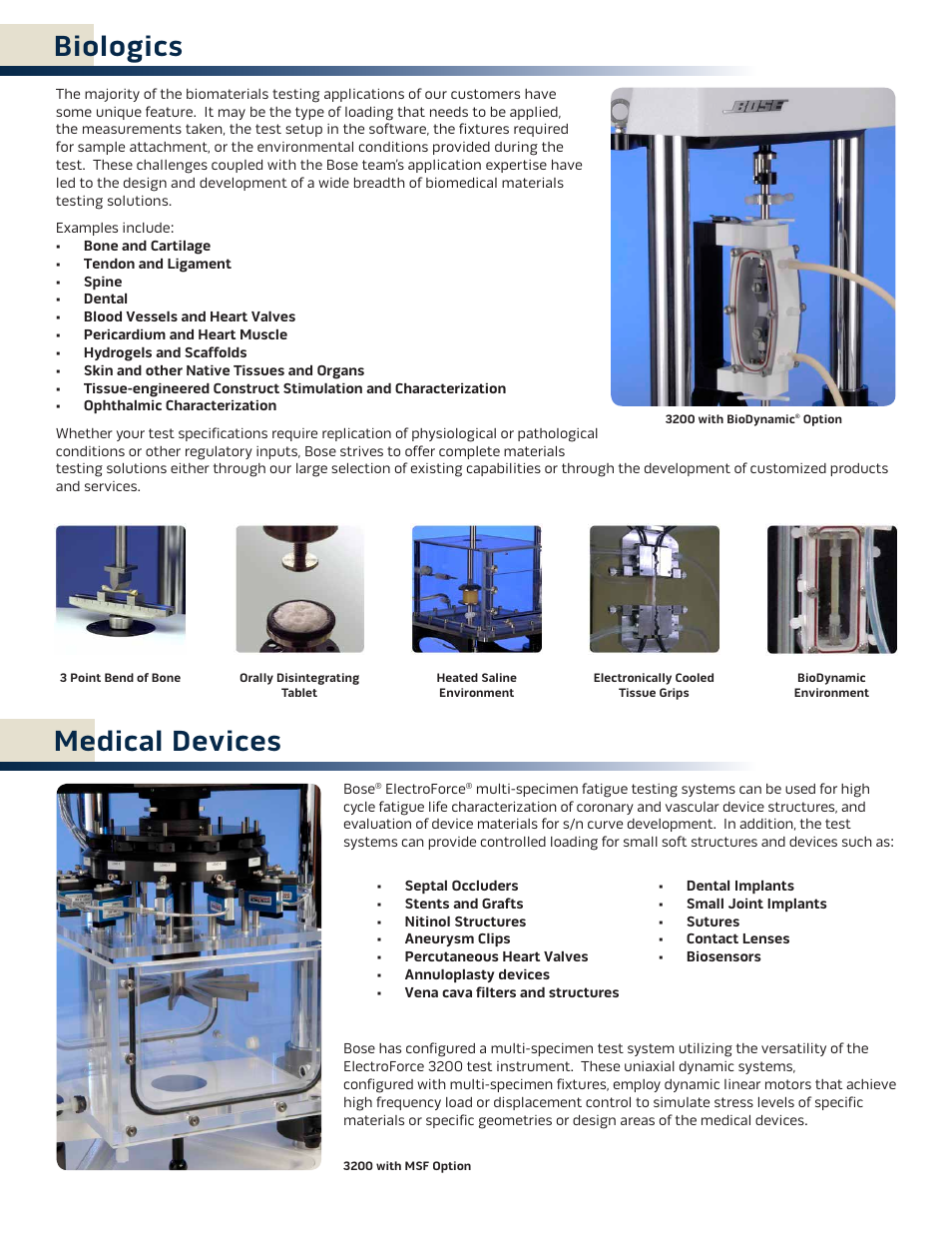 Biologics medical devices | Atec Bose-ElectroForce_3200_SeriesIII User Manual | Page 3 / 4