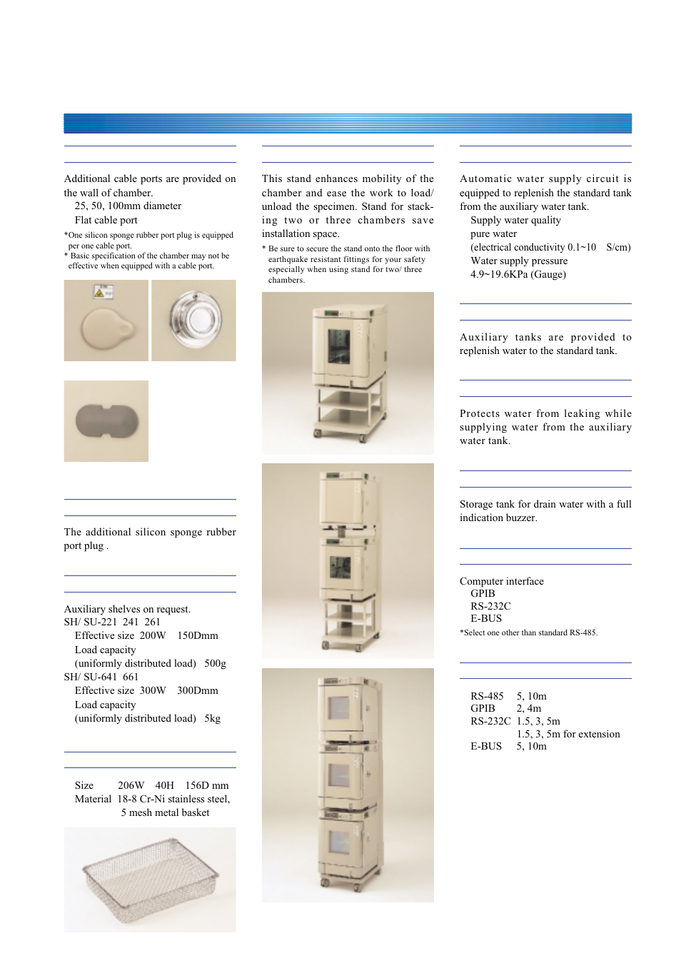 Options | Atec Espec-SH Series User Manual | Page 15 / 16