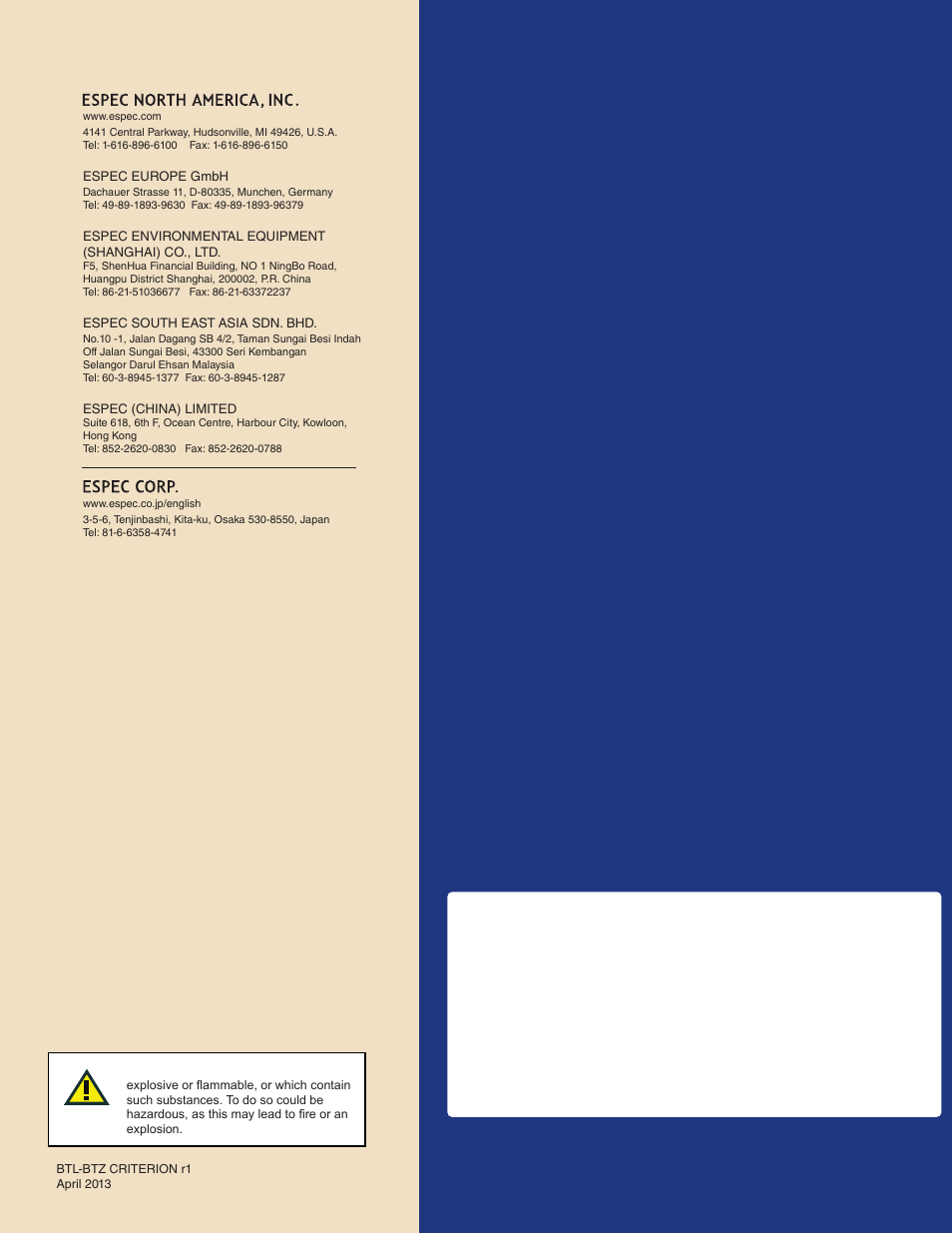 Benchtop test chambers, Temperature and humidity | Atec Espec-BT Series User Manual | Page 8 / 8