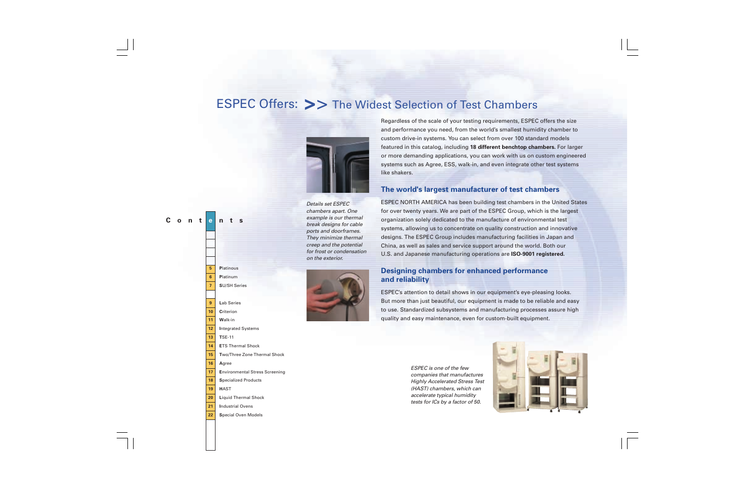 Espec offers, The widest selection of test chambers, The world's largest manufacturer of test chambers | Atec Espec-ESX Series User Manual | Page 2 / 24