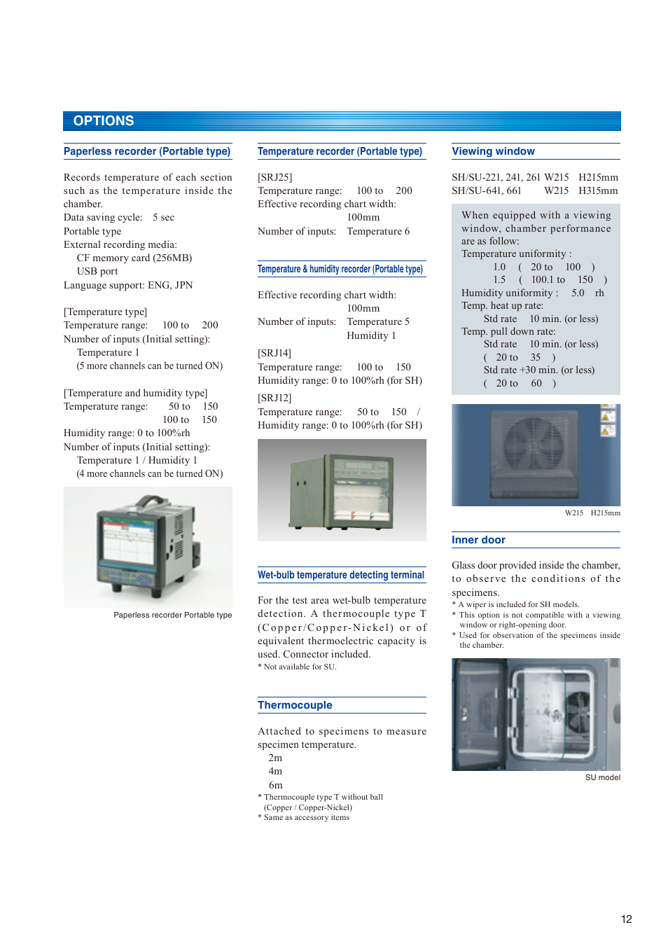 Options | Atec Espec-SH-641 User Manual | Page 13 / 16