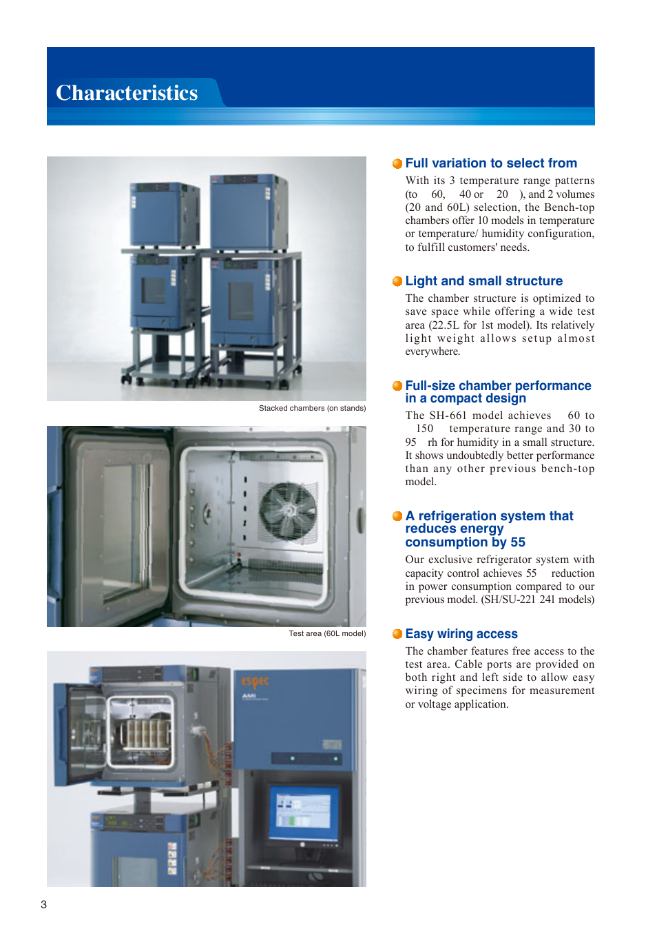 Characteristics | Atec Espec-SH-641 User Manual | Page 4 / 16