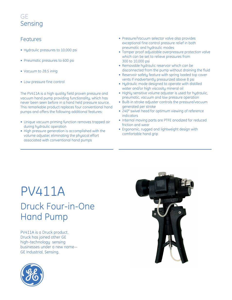 Atec Druck-PV411 User Manual | 2 pages