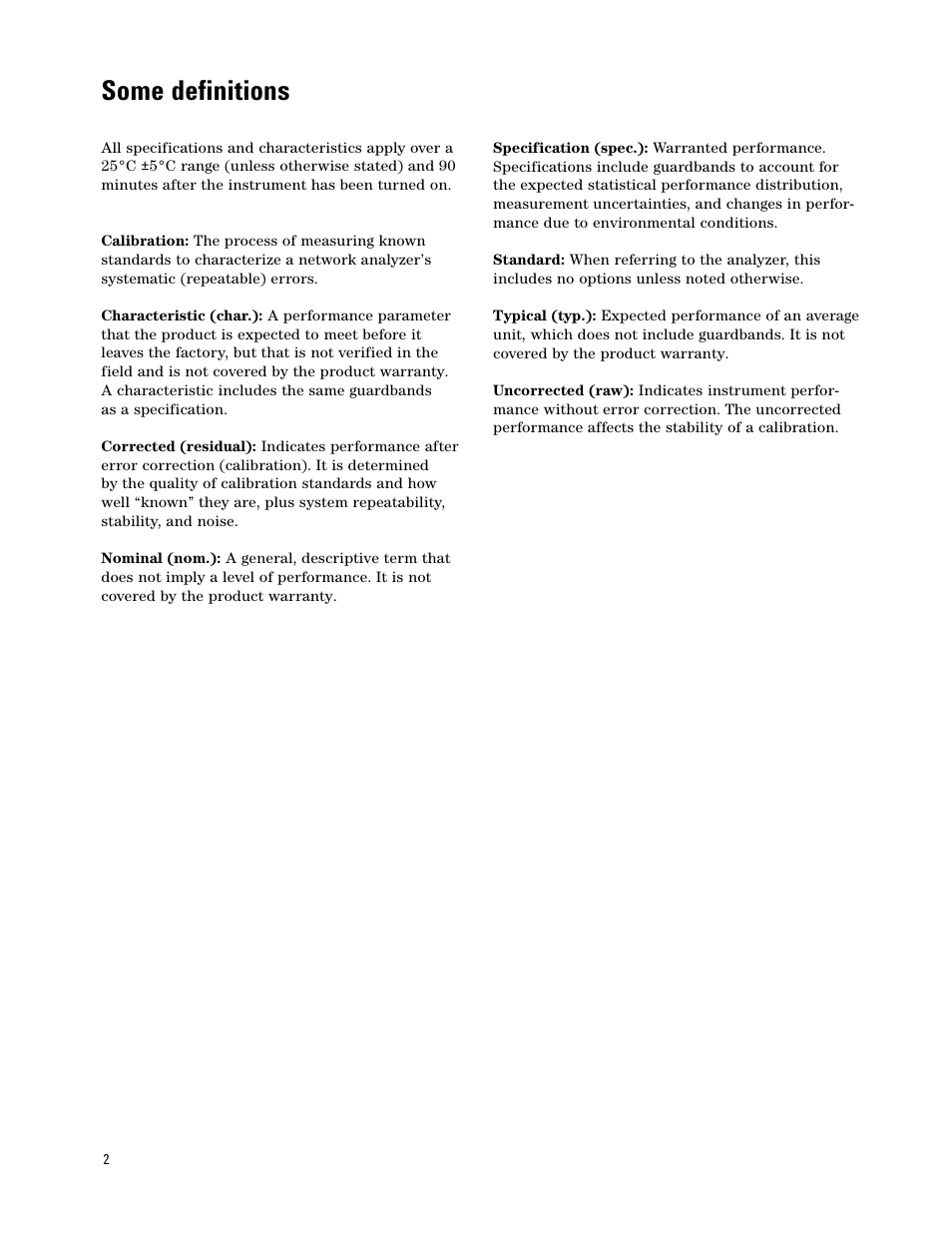 Some definitions | Atec Agilent-E8364A User Manual | Page 2 / 32