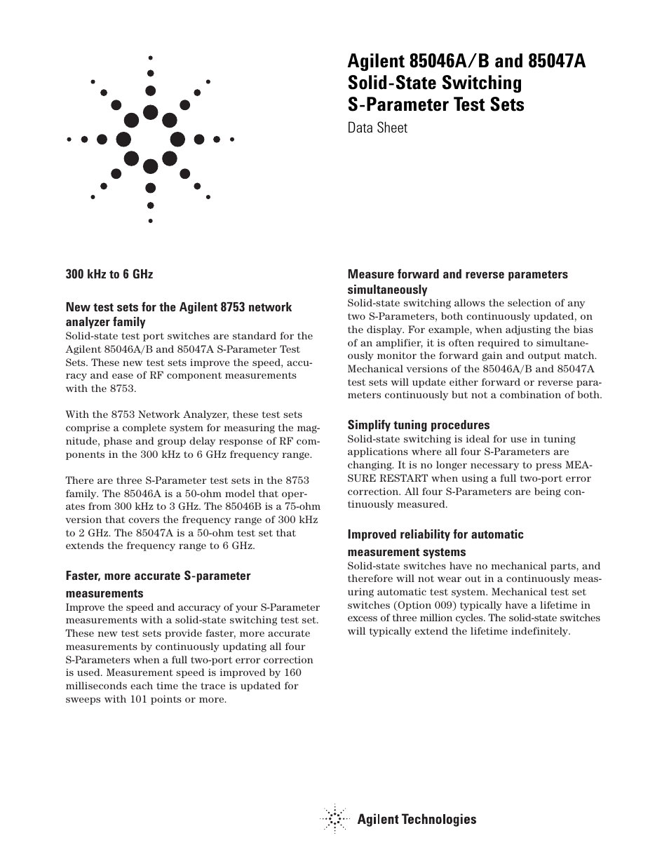 Atec Agilent-85047A User Manual | 4 pages