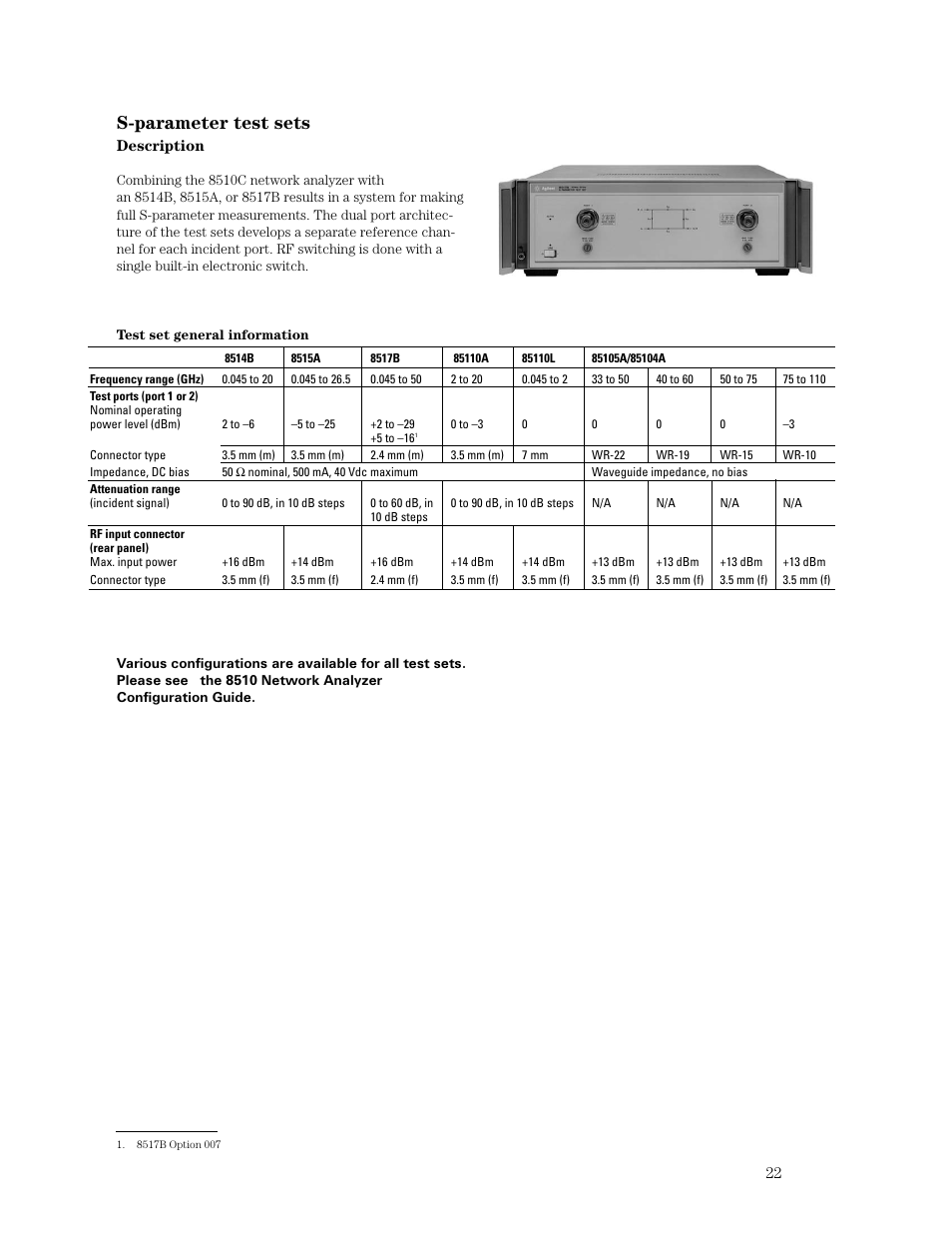 S-parameter test sets | Atec Agilent-8510C User Manual | Page 22 / 28