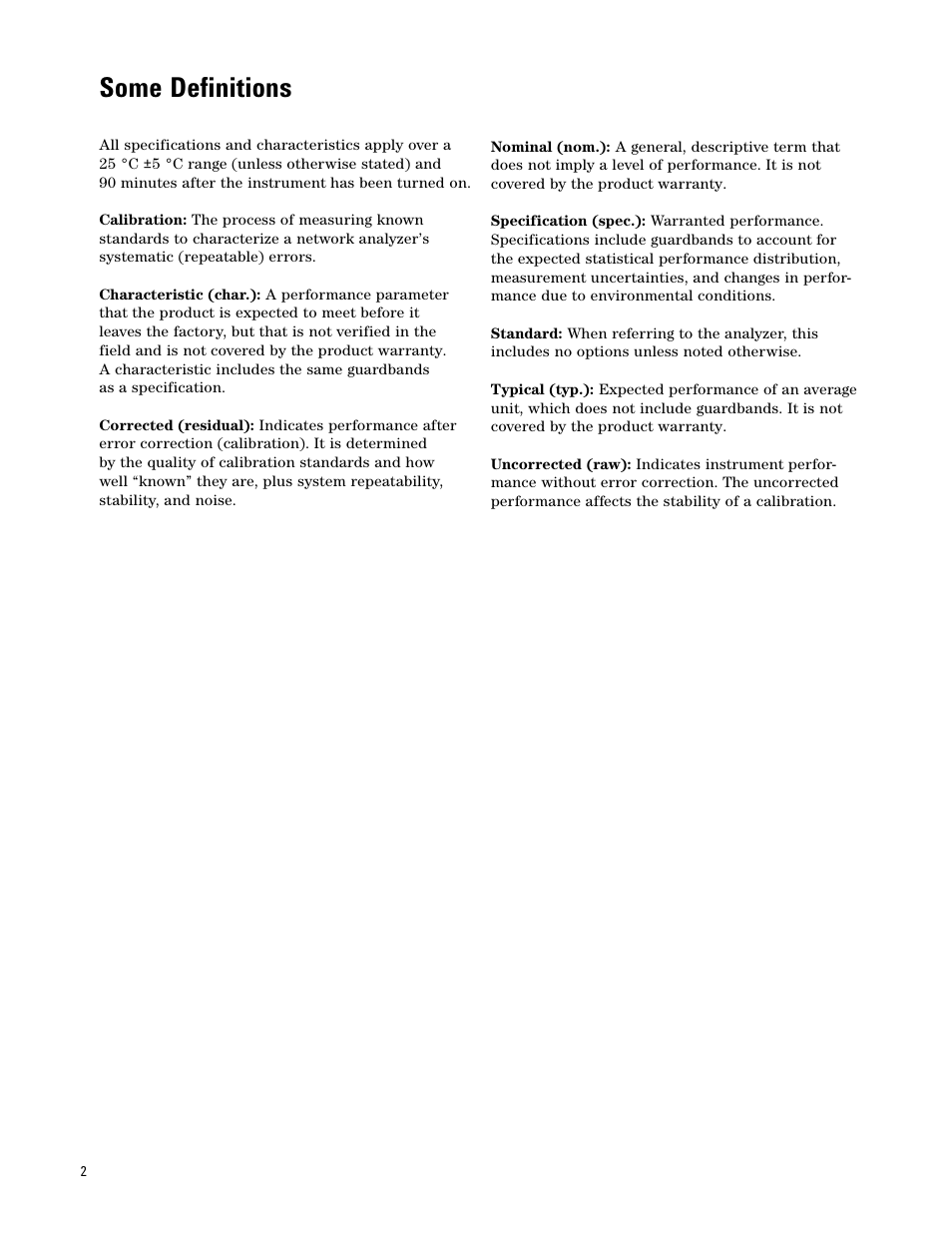 Some definitions | Atec Agilent-E8361A User Manual | Page 2 / 64