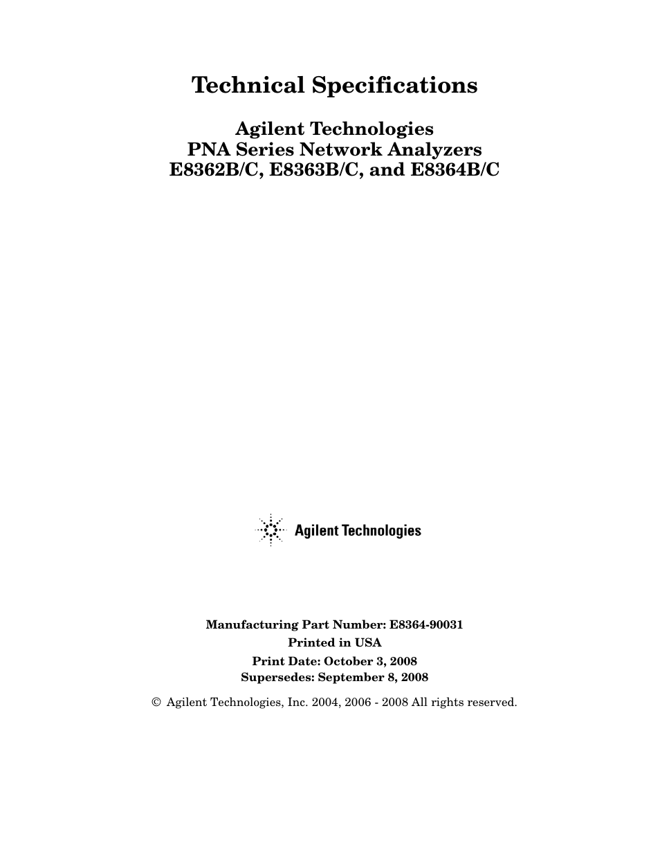 Atec Agilent-E8364B User Manual | 145 pages