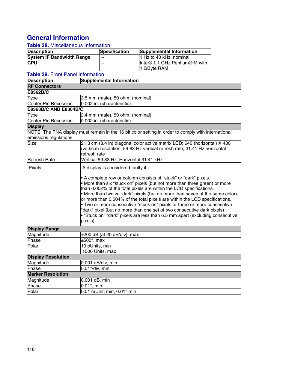 General information | Atec Agilent-E8364B User Manual | Page 122 / 145