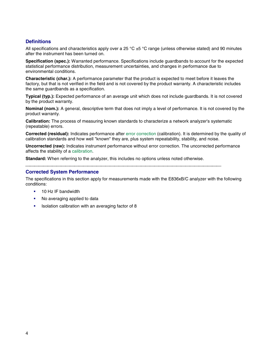 Definitions | Atec Agilent-E8364B User Manual | Page 8 / 145