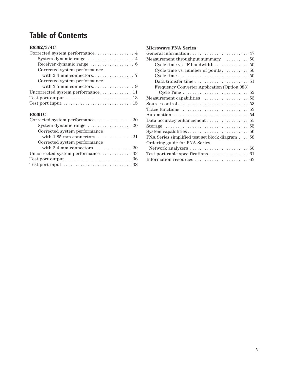 Atec Agilent-E8364C User Manual | Page 3 / 64