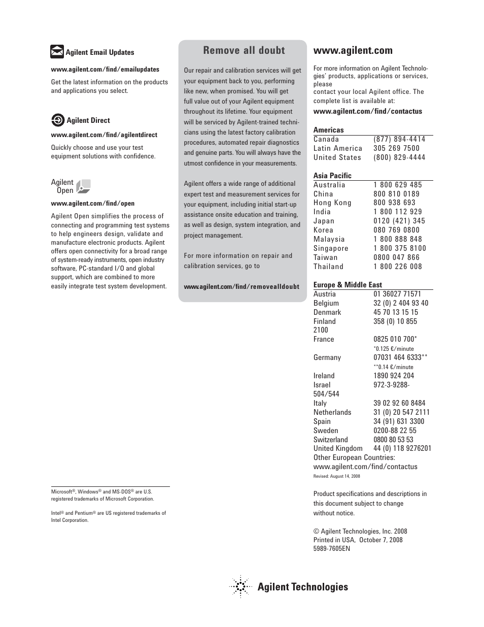 Remove all doubt | Atec Agilent-E8364C User Manual | Page 64 / 64