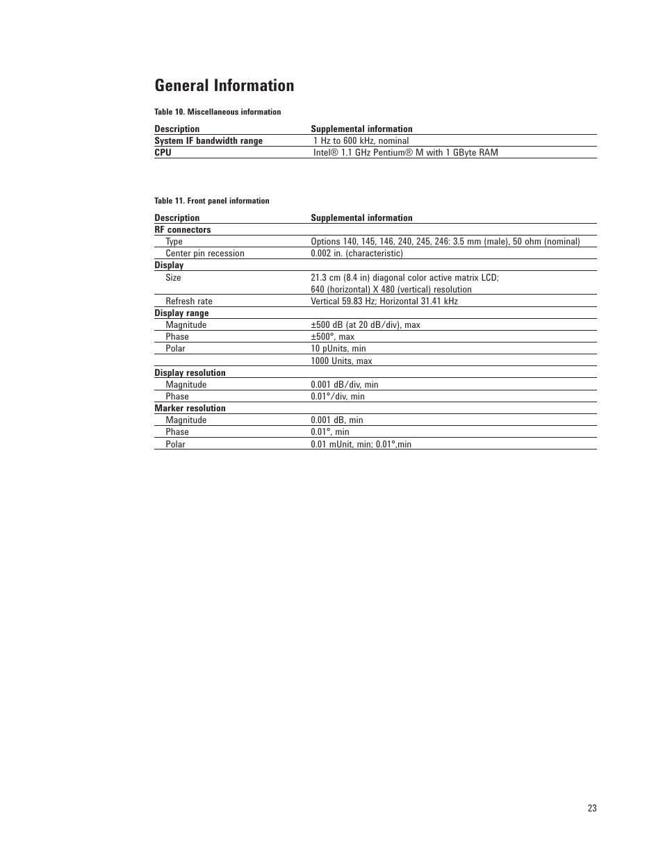 General information | Atec Agilent-N5230A User Manual | Page 23 / 32