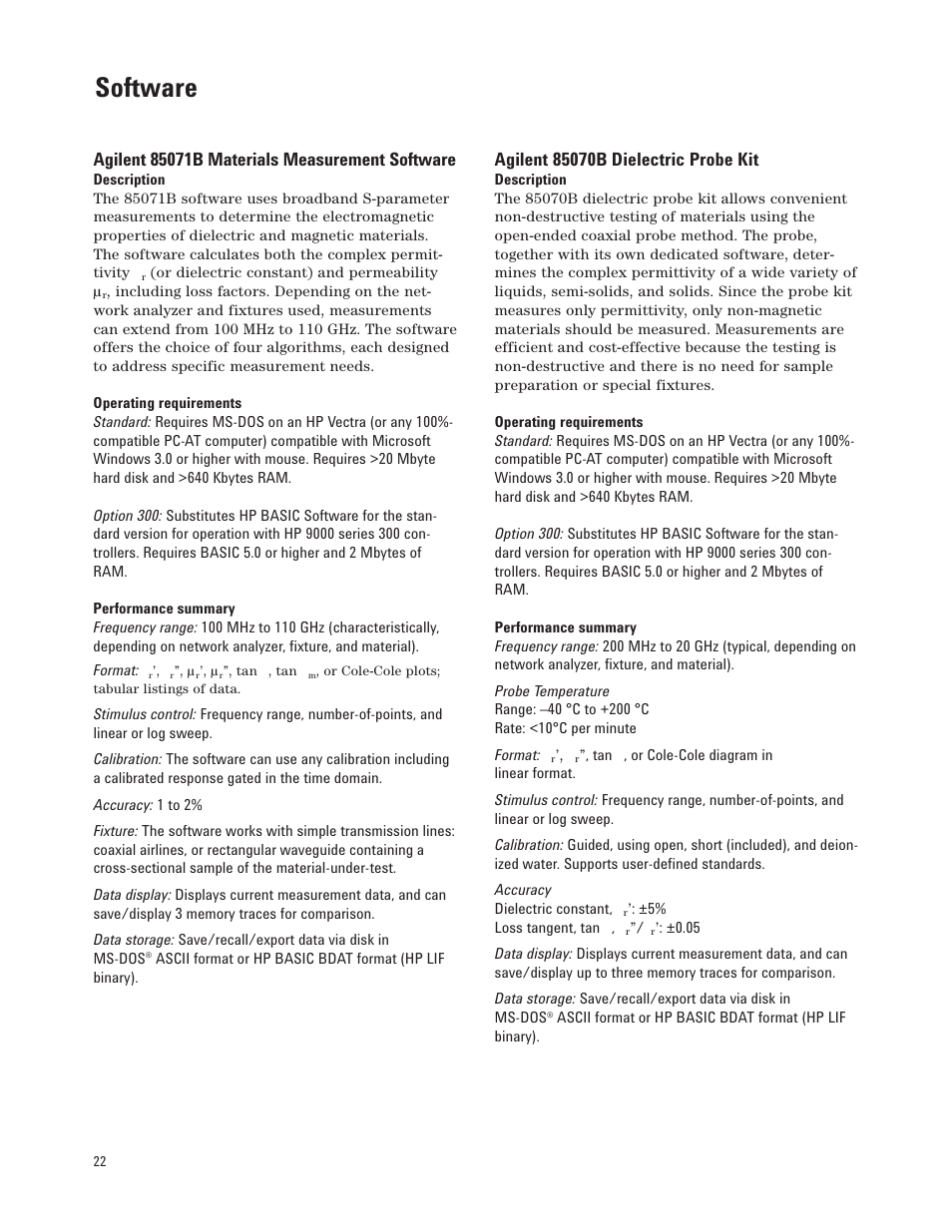 Software | Atec Agilent-8720D User Manual | Page 22 / 26