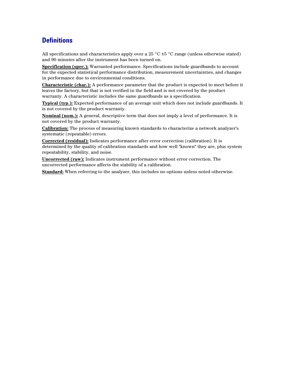 Definitions | Atec Agilent-N5264A User Manual | Page 4 / 16