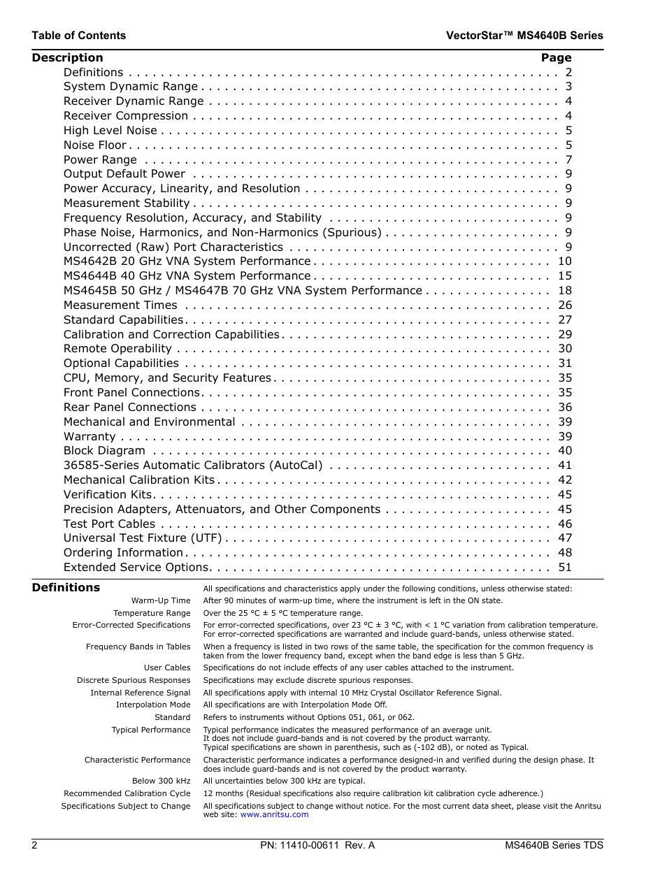 Atec Anritsu-MS4640B User Manual | Page 2 / 52