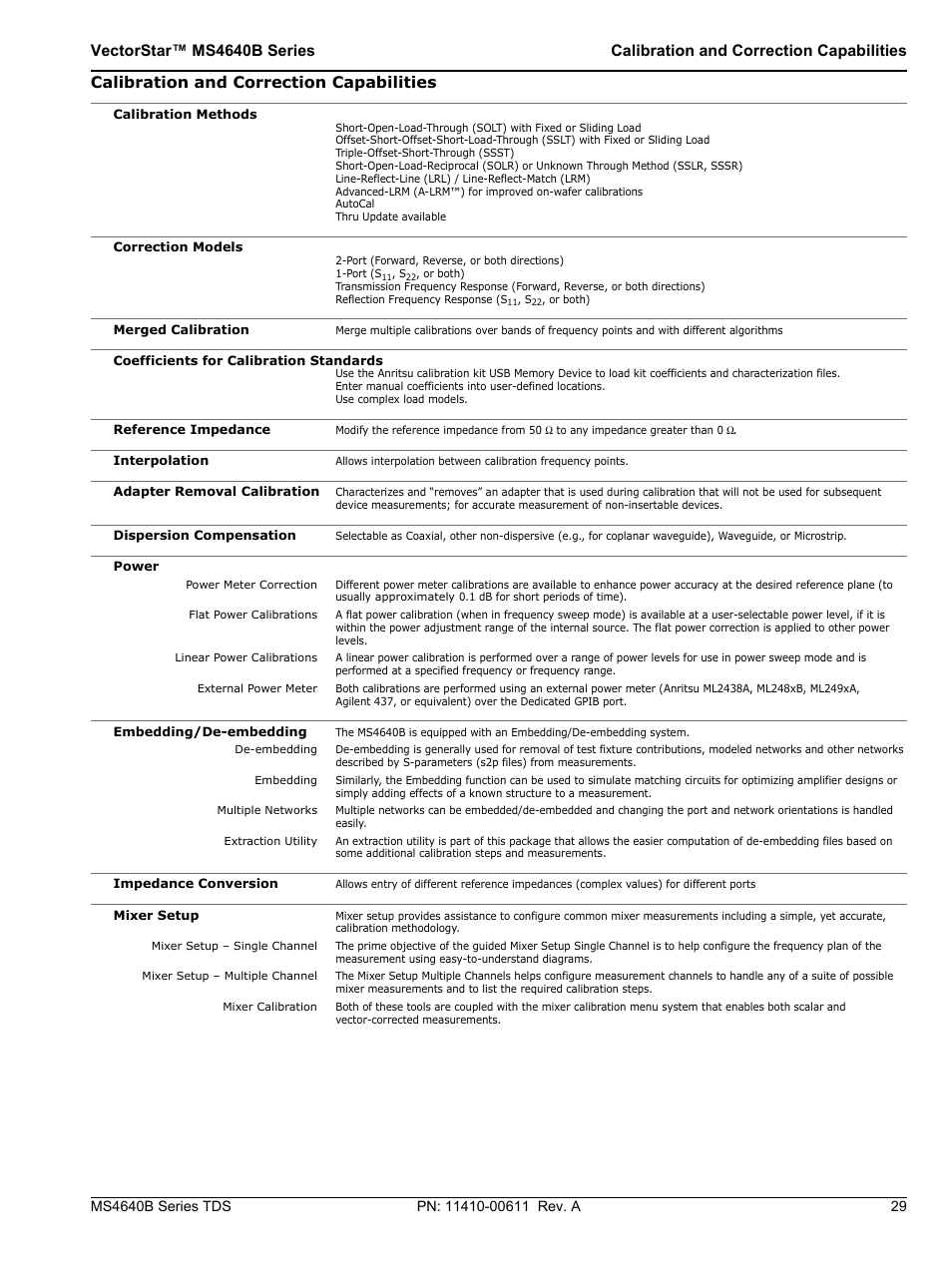 Calibration and correction capabilities | Atec Anritsu-MS4640B User Manual | Page 29 / 52