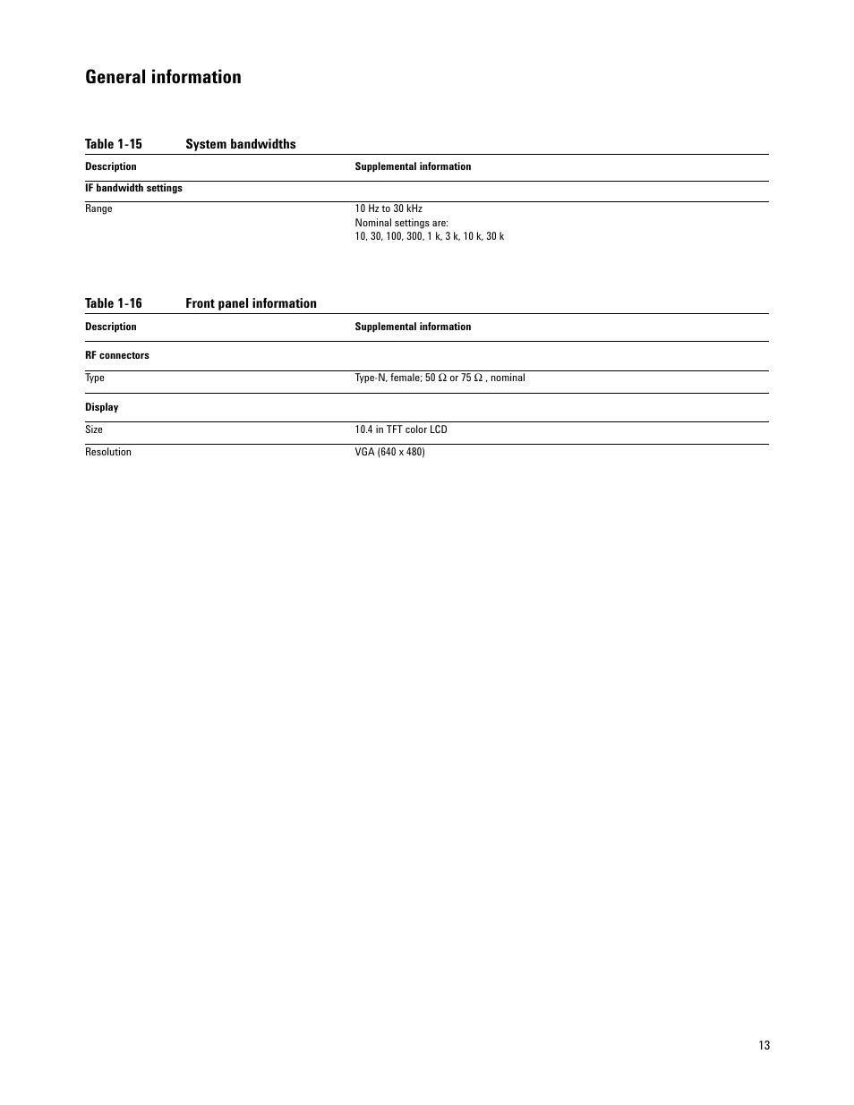 General information | Atec Agilent-E5062A User Manual | Page 13 / 24