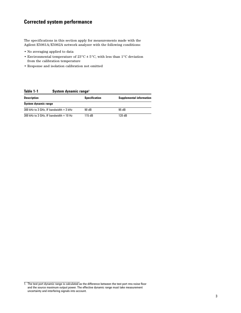 Corrected system performance | Atec Agilent-E5062A User Manual | Page 3 / 24