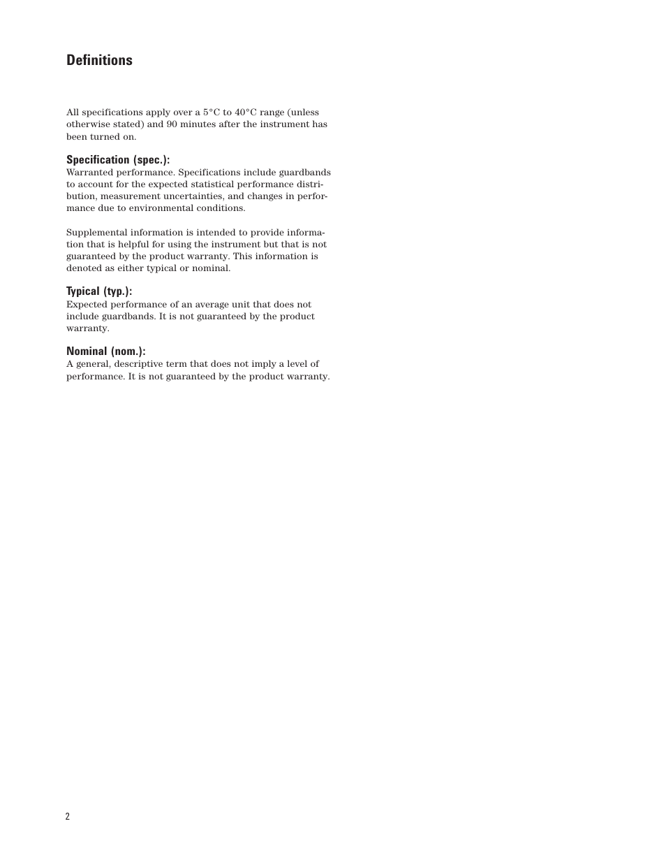 Definitions | Atec Agilent-E5071B User Manual | Page 2 / 39