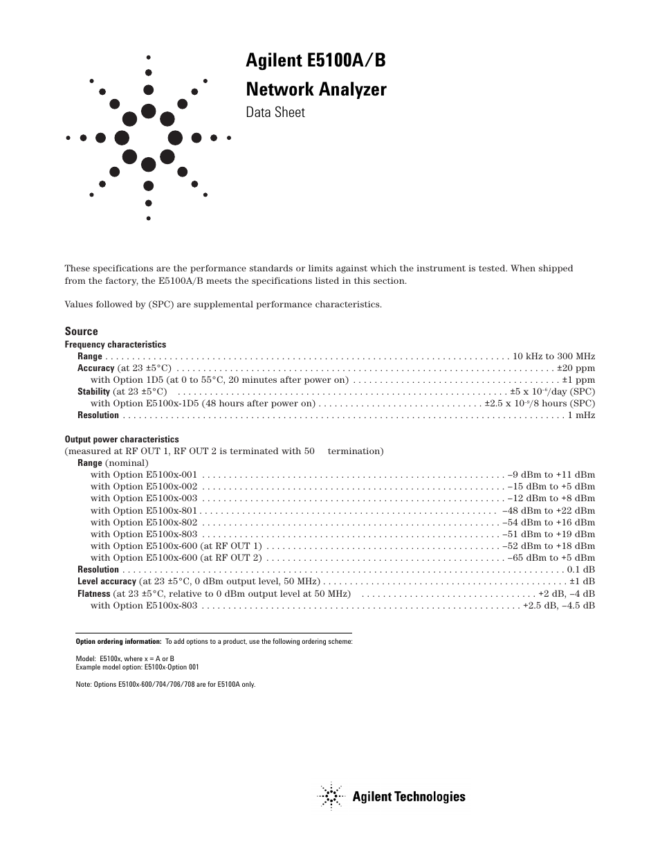 Atec Agilent-E5100A User Manual | 12 pages