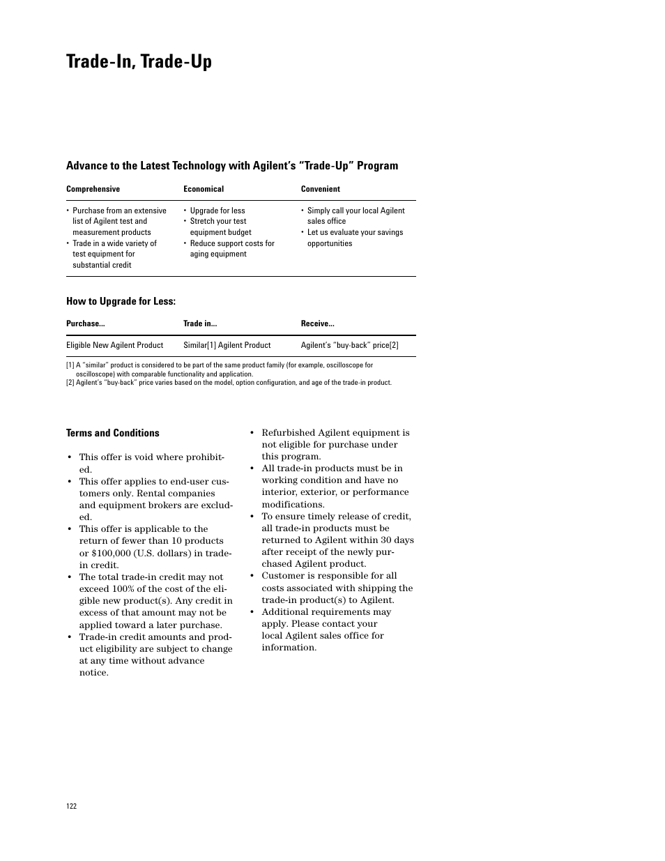 Trade-in, trade-up | Atec Agilent-16700 Series User Manual | Page 122 / 132