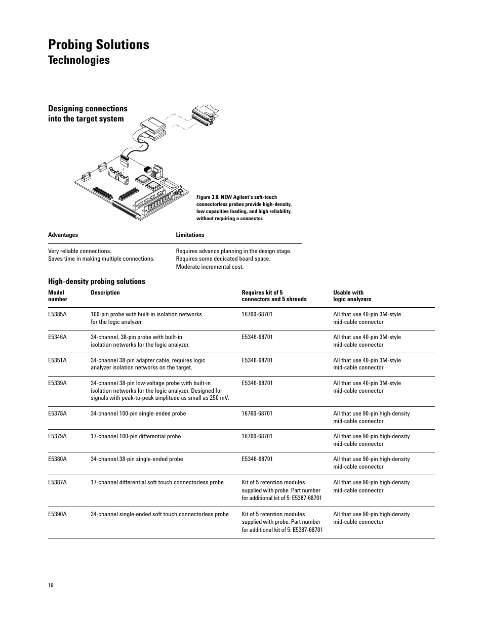 Probing solutions, Technologies, Designing connections into the target system | Atec Agilent-16700 Series User Manual | Page 16 / 132