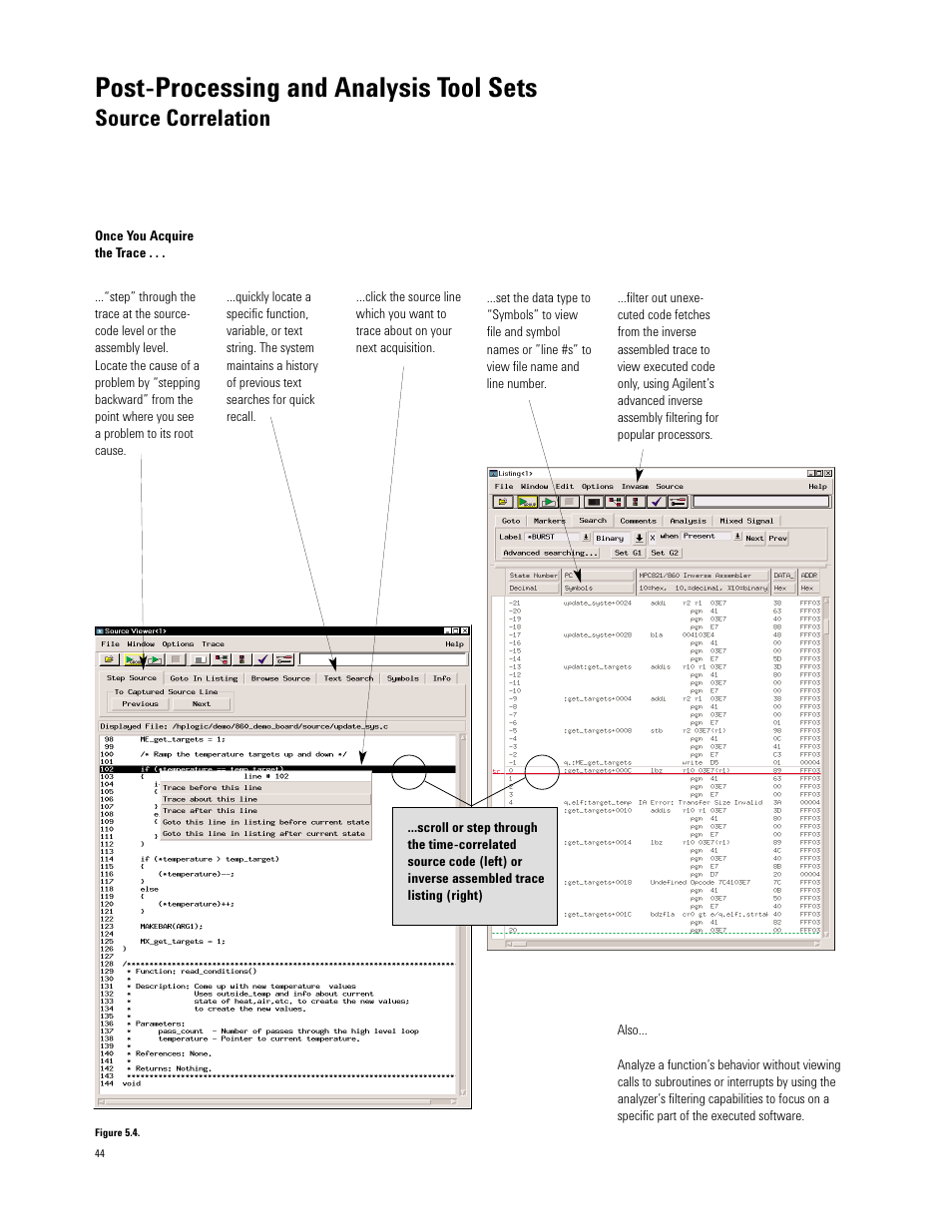 Post-processing and analysis tool sets, Source correlation | Atec Agilent-16700 Series User Manual | Page 44 / 132