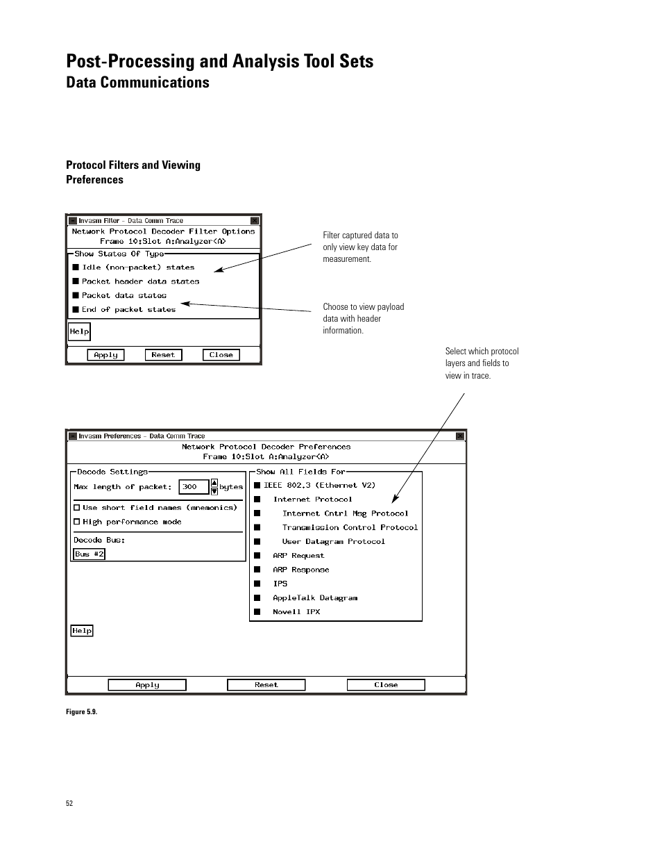 Post-processing and analysis tool sets, Data communications | Atec Agilent-16700 Series User Manual | Page 52 / 132