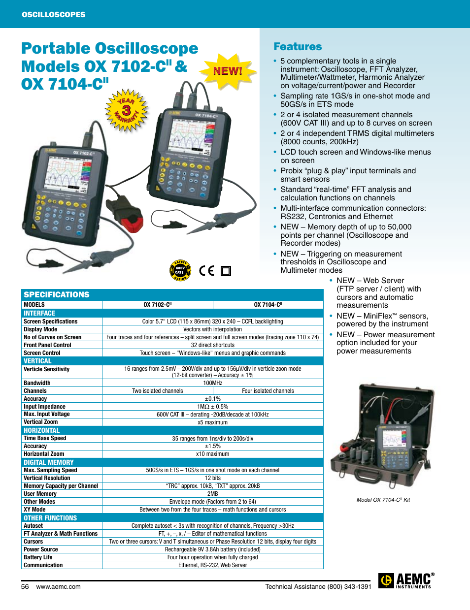 Atec Aemc-ox-7102-7104 User Manual | 2 pages